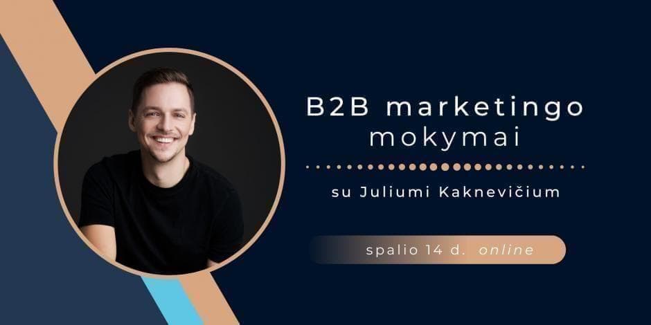 B2B marketingo mokymai su Juliumi Kaknevičiumi