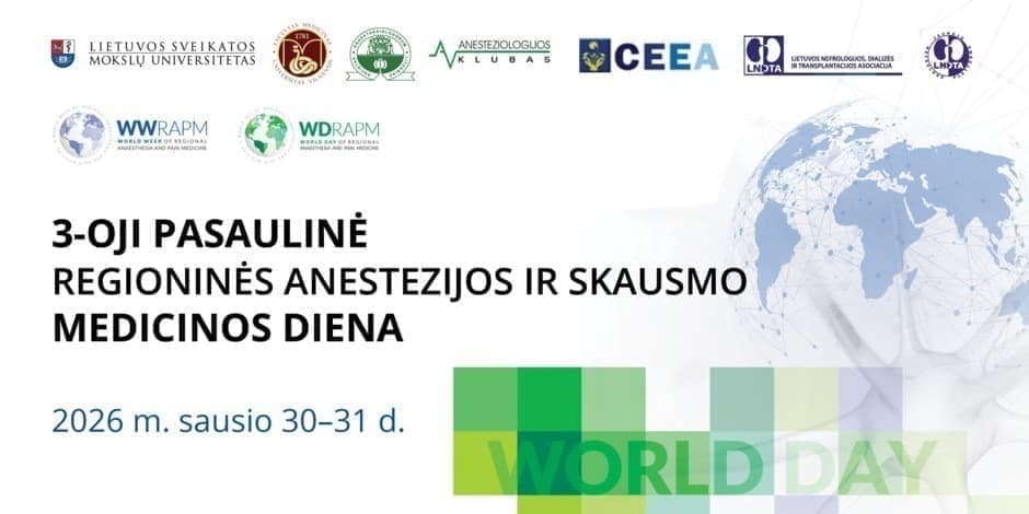 Trečioji Pasaulinė Regioninės Anestezijos ir Skausmo Medicinos diena