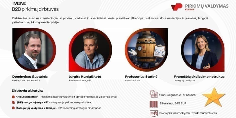 Mini B2B pirkimų dirbtuvės Kaunas