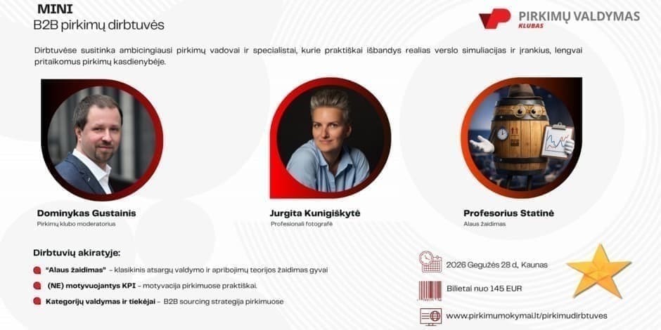 Mini B2B pirkimų dirbtuvės Kaunas
