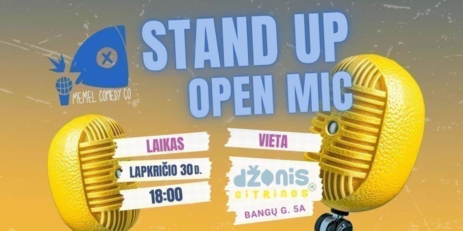 Memel Comedy Co - Stand Up - Open Mic - Džonis ir citrinos