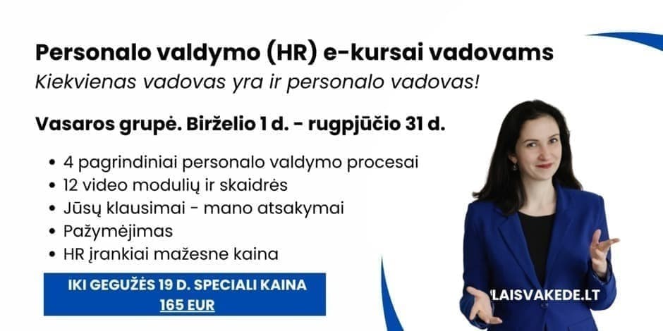Personalo valdymo (HR) e-kursai vadovams