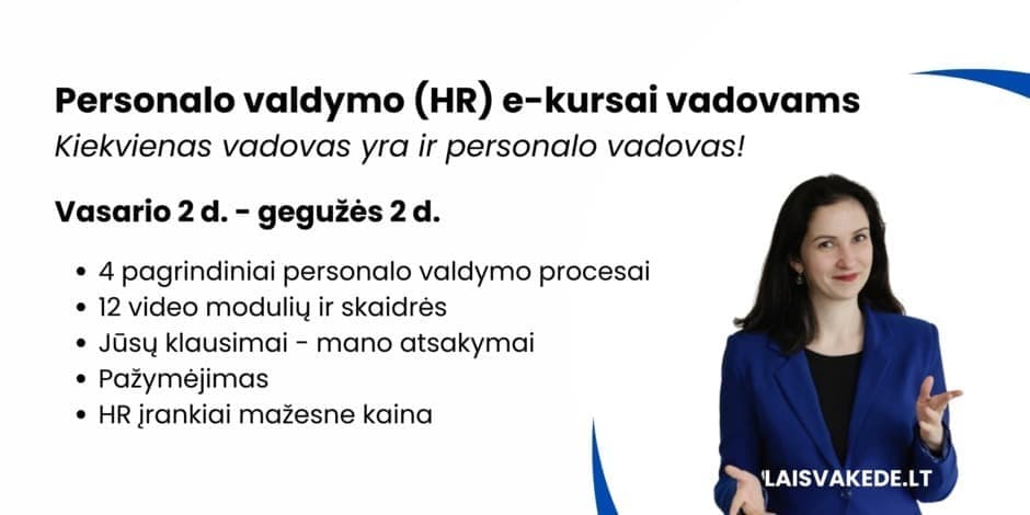 Personalo valdymo (HR) e-kursai vadovams