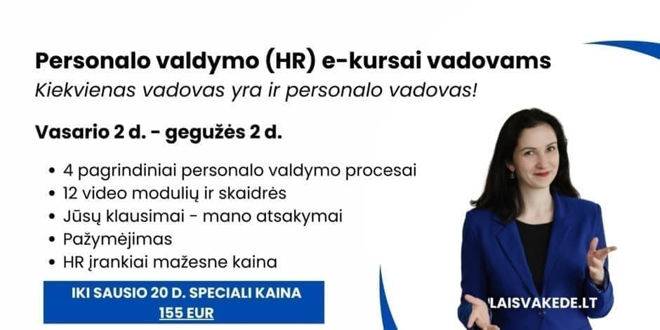 Personalo valdymo (HR) e-kursai vadovams