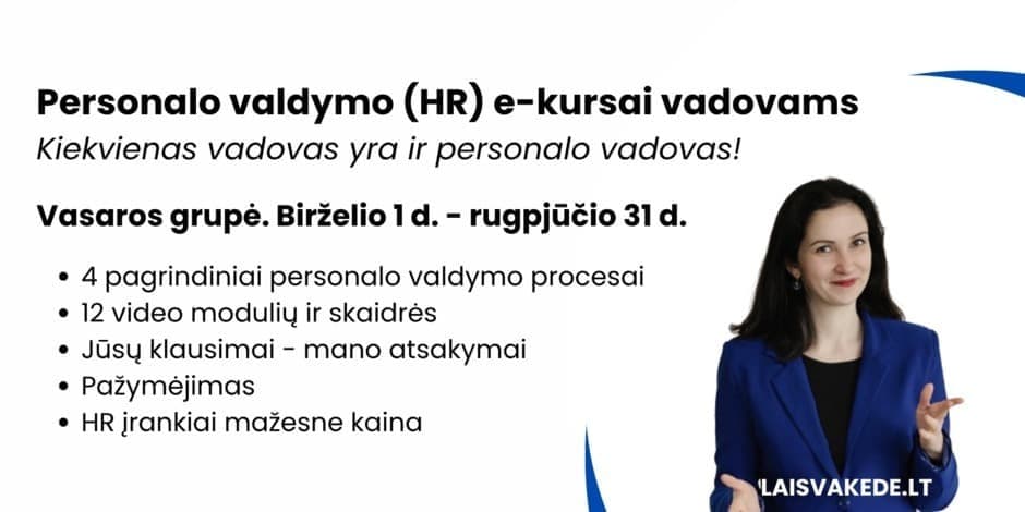 Personalo valdymo (HR) e-kursai vadovams