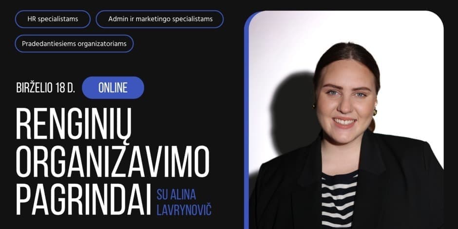 Renginių organizavimo pagrindai I Online mokymai