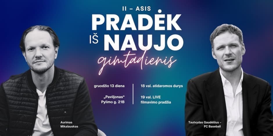 Antrasis PIN gimtadienis | PIN su Tautvydu Gaudėšiumi (FC Baseball) — gyvai