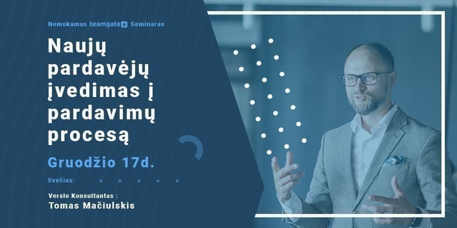 Nemokamas Internetinis Seminaras - Naujų pardavėjų įvedimas į pardavimų procesą