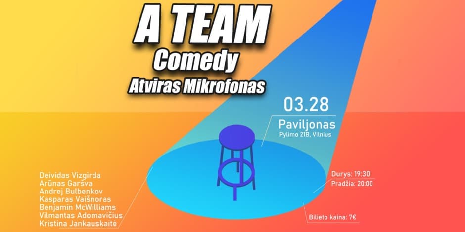 A Team comedy open mic (Vilnius)