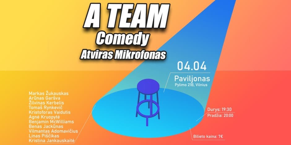 A Team comedy open mic (Vilnius)
