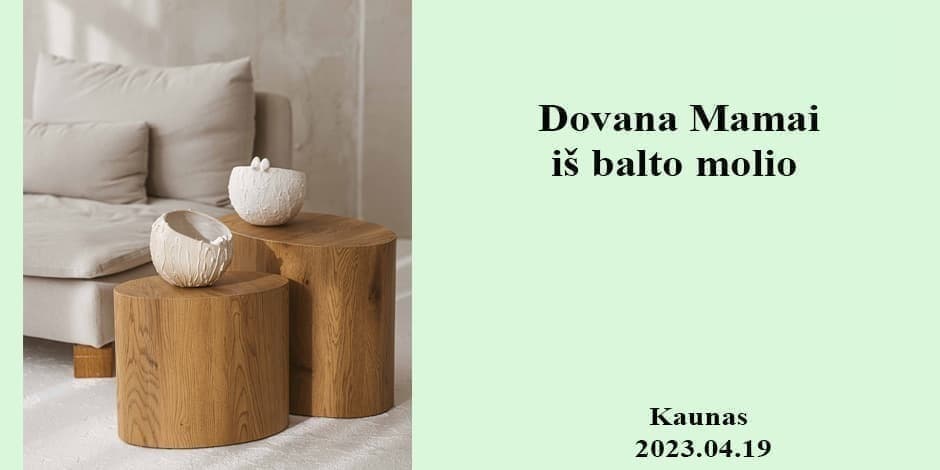 Dovana MAMAI iš balto molio