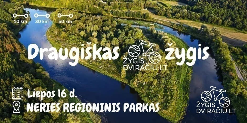 Draugiškas dviračių žygis - NERIES KILPOMIS'23