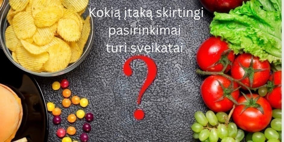 Kokią įtaką skirtingi pasirinkimai  turi SVEIKATAI