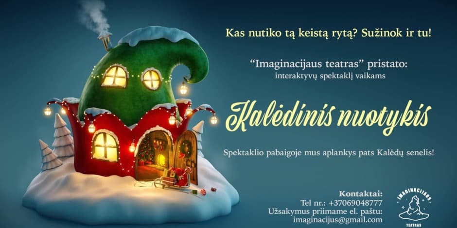 Muzikinis spektaklis vaikams "Kalėdinis nuotykis" Vilniuje!