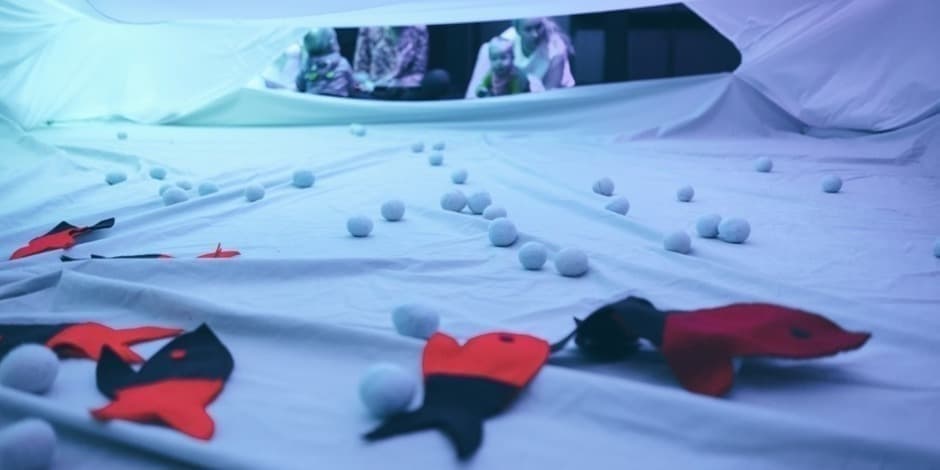 Interaktyvus šokio ir judesio spektaklis 6 - 18 mėn. kūdikiams ,, Debesų gaudyklė''