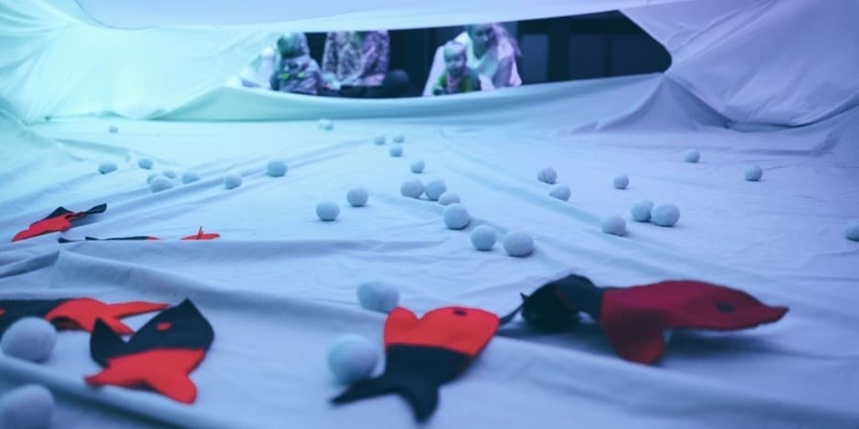 Interaktyvus šokio ir judesio spektaklis 6 - 18 mėn. kūdikiams ,,Debesų gaudyklė''