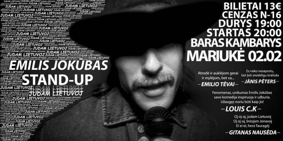 Emilis Jokūbas STAND-UP: JUDAM LIETUVOJ 2024 [MARIJAMPOLĖ]