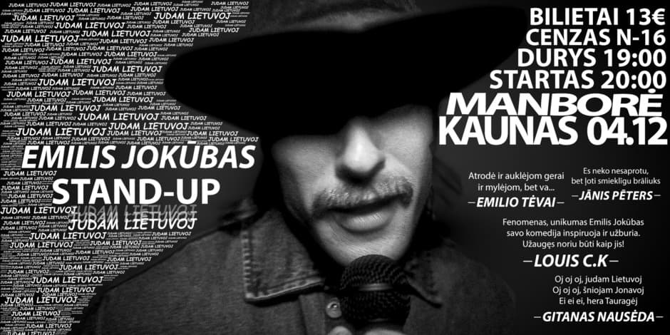 Emilis Jokūbas STAND-UP: JUDAM LIETUVOJ 2024 [KAUNAS]