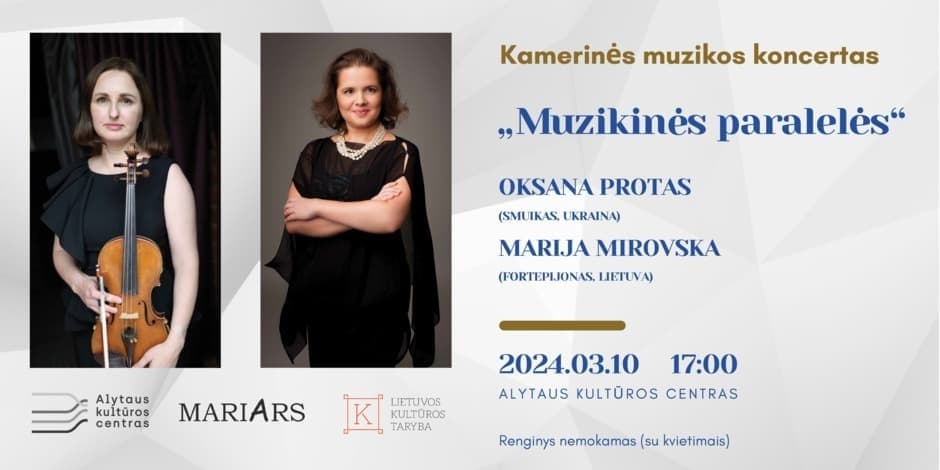 Kamerinės muzikos koncertas „Muzikinės paralelės“