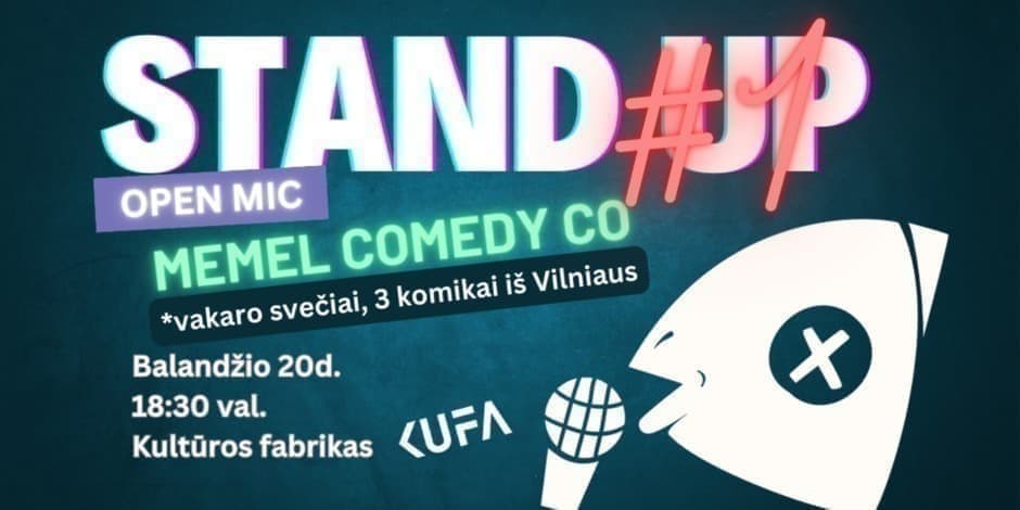 SOLD OUT - 18:30 val. - Memel Comedy Co - Stand Up - Open Mic 420