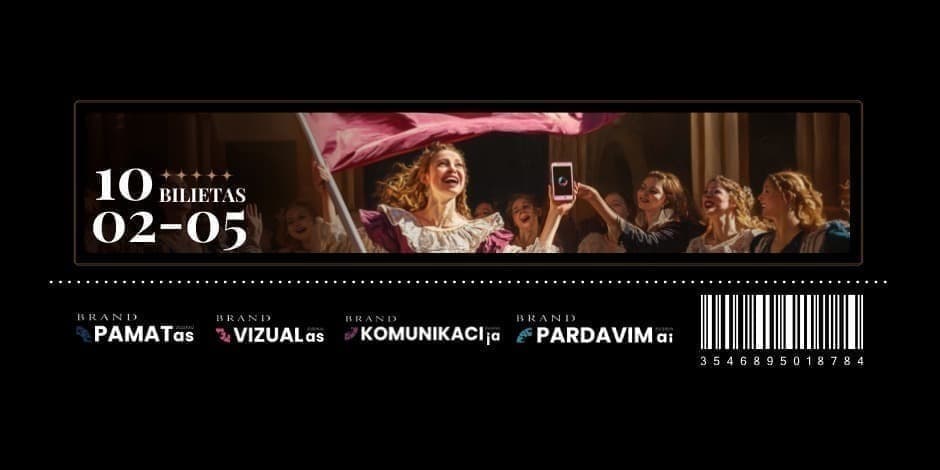 SLAPTAS BRANDWOM'as BILIETAS, tik pagal rekomendaciją