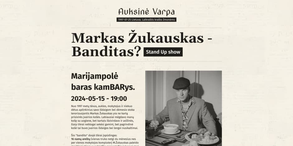 Markas Žukauskas - Banditas? Stand up Marijampolė