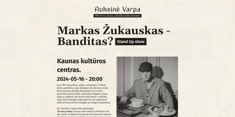 Markas Žukauskas - Banditas? Stand up Kaunas