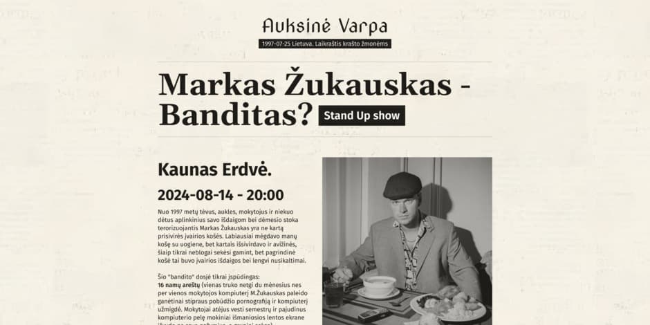 Markas Žukauskas - Banditas? Stand up Kaunas