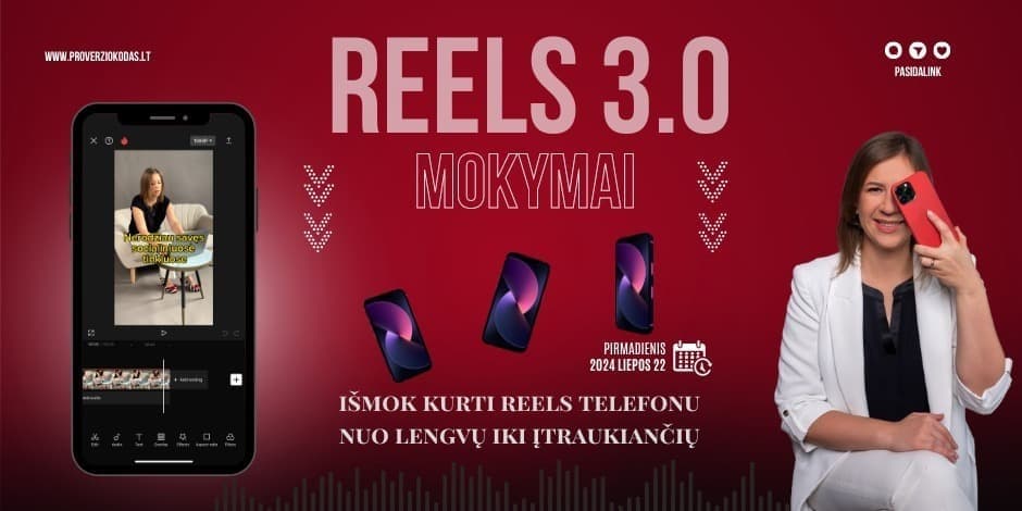 Reels ir Story 3.0 mokymai