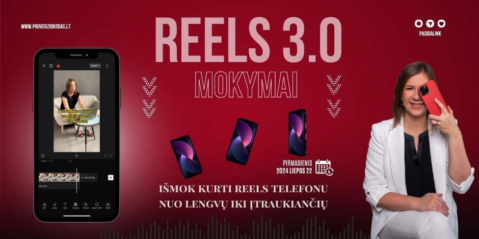 Reels 3.0 mokymai