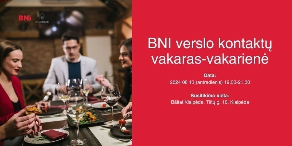 BNI Verslo kontaktų vakaras