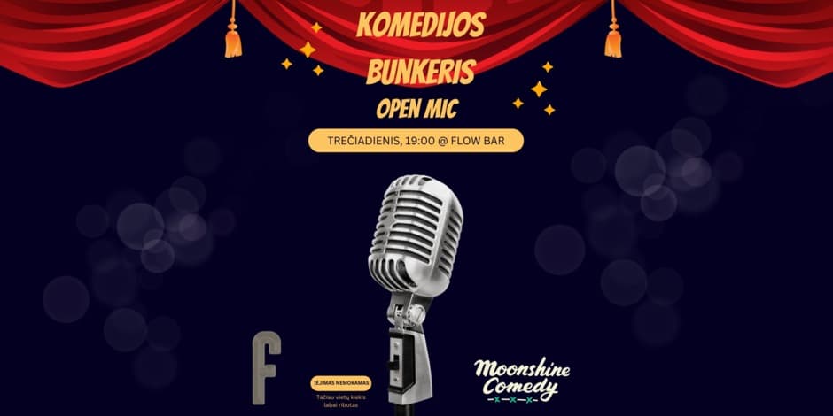 Komedijos Bunkeris Open Mic