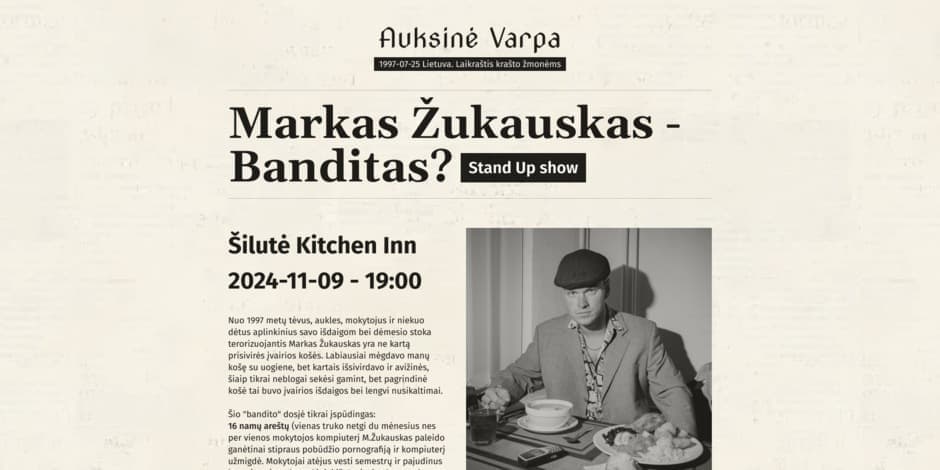 Markas Žukauskas - Banditas? Stand up Šilutė