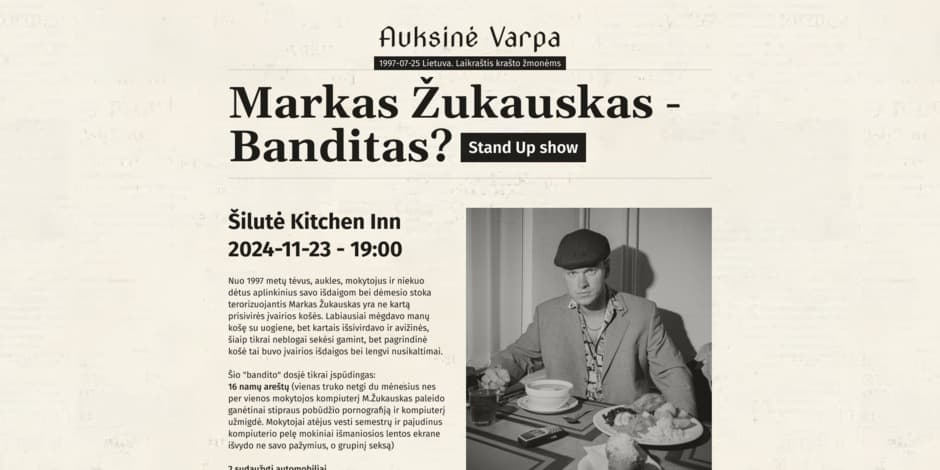 Markas Žukauskas - Banditas? Stand up Šilutė