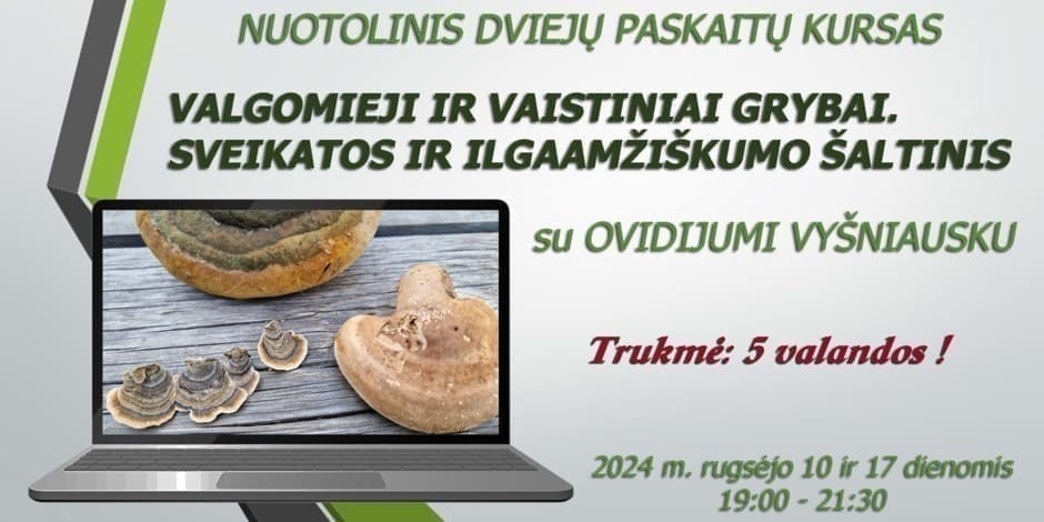 VALGOMIEJI IR VAISTINIAI GRYBAI. SVEIKATOS IR ILGAAMŽIŠKUMO ŠALTINIS