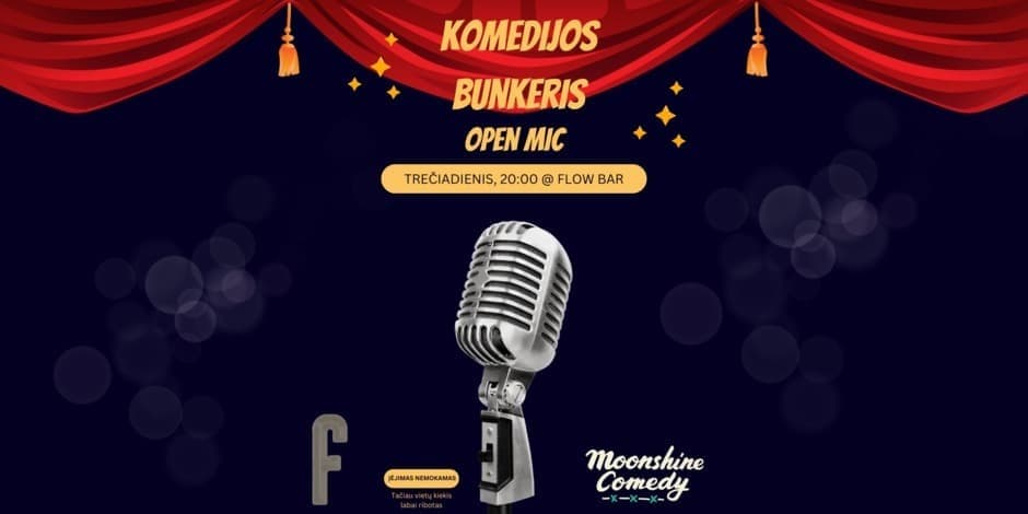 Komedijos Bunkeris Open Mic