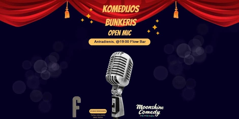 Komedijos Bunkeris Open Mic