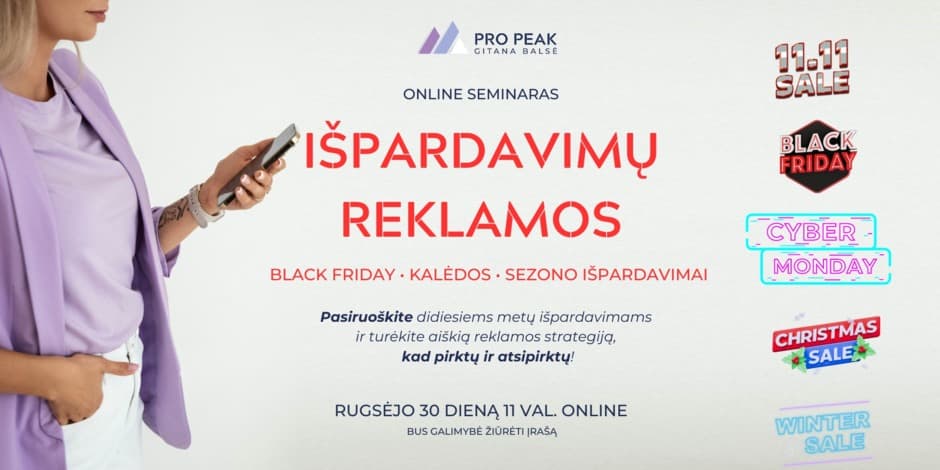 Online seminaras: IŠPARDAVIMŲ REKLAMOS. Pasiruoškite karščiausiam metų sezonui!