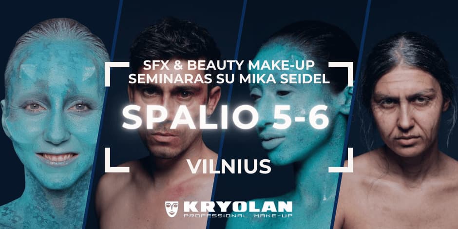 Kryolan Professional makeup "SFX & Beauty make-up" seminaras su Mika Seidel