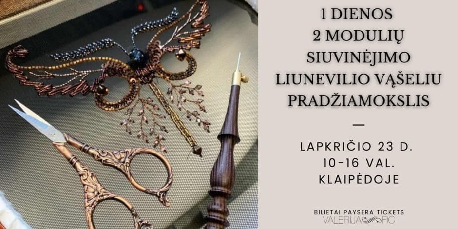 Siuvinėjimo liunevilio vąšeliu pagrindai Klaipėdoje