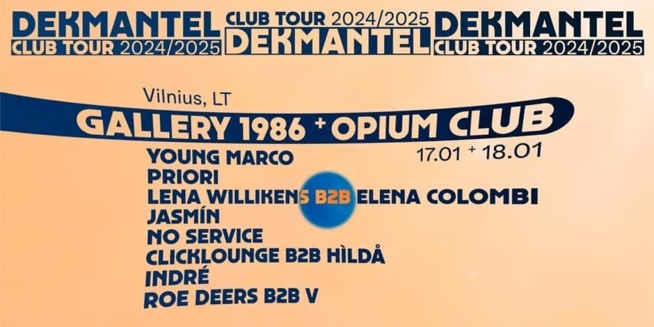 DEKMANTEL CLUB TOUR: Young Marco, Priori, Lena Willikens b2b Elena Colombi, Jasmín, no service