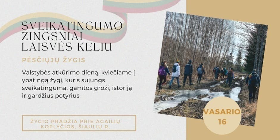 Žygis „Sveikatingumo žingsniai laisvės keliu"