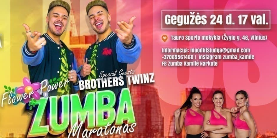 Flower Power Zumba maratonas su Brothers Twinz