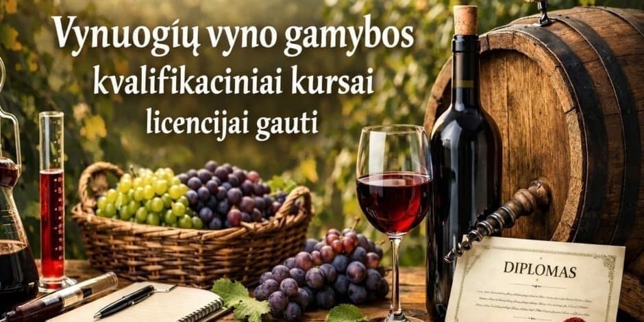 Kvalifikaciniai kursai Vynuogių vyno gamybos licencijai gauti
