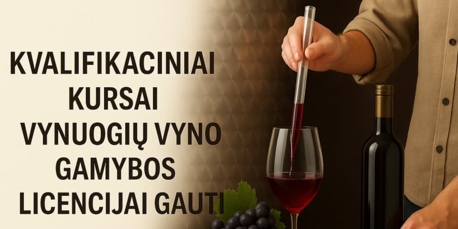 Kvalifikaciniai kursai Vynuogių vyno gamybos licencijai gauti
