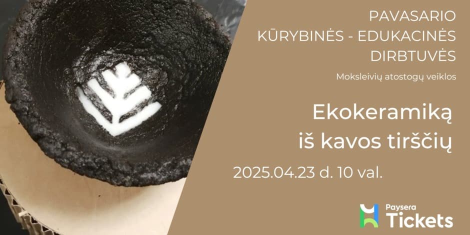 Ekokeramika iš kavos tirščių