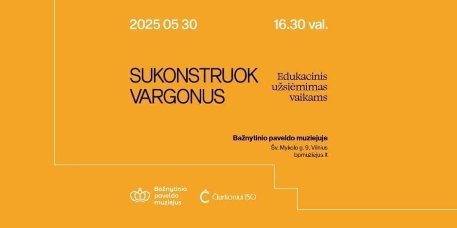 Edukacinis užsiėmimas vaikams „Sukonstruok vargonus“