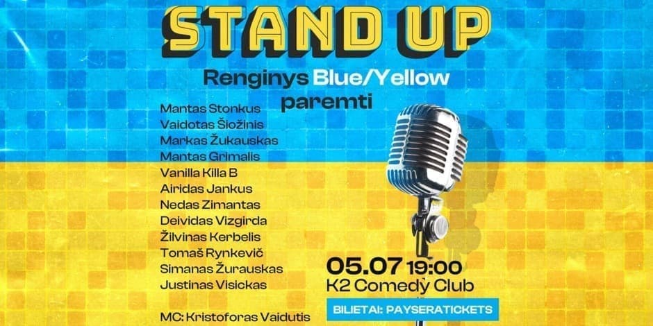 STAND UP KOMEDIJOS PARAMOS VAKARAS UKRAINAI