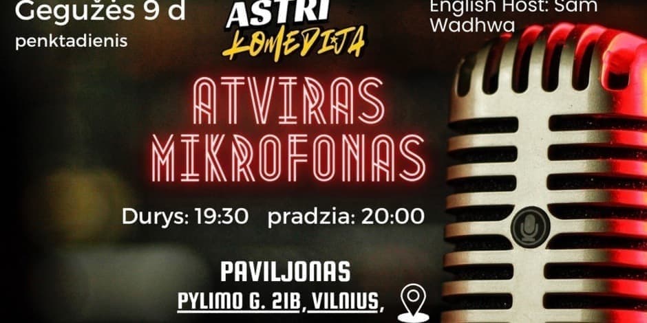 Aštri Komedija Atviras Mikrofonas