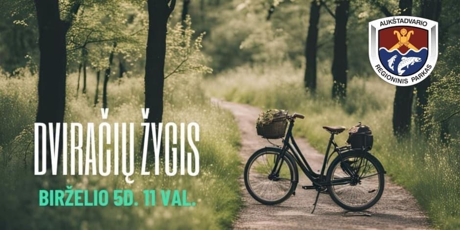 Dviračių žygis Pasaulinei aplinkosaugos dienai paminėti Aukštadvario regioniniame parke